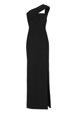 black-sleeveless-dress-with-side-vent