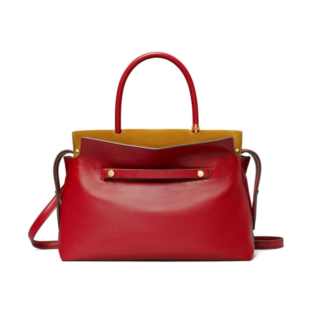 TORY BURCH Rode Leren Schoudertas Red Dames