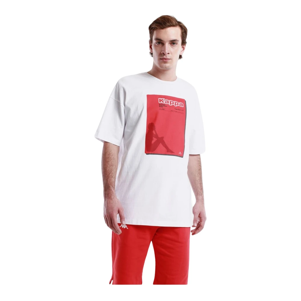 Kappa Korte Mouw T-shirt White Heren