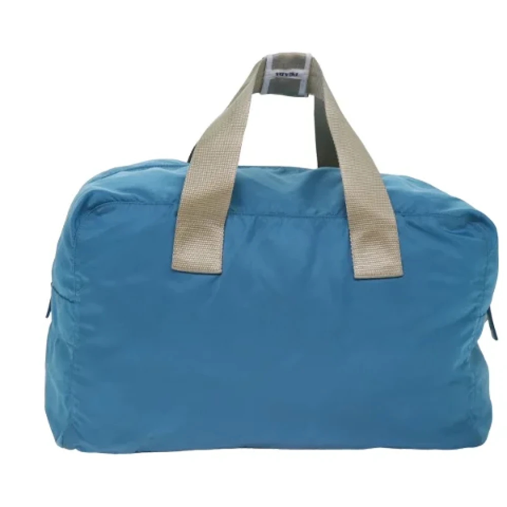 Prada Vintage Pre-owned Nylon travel-bags Blue Dames