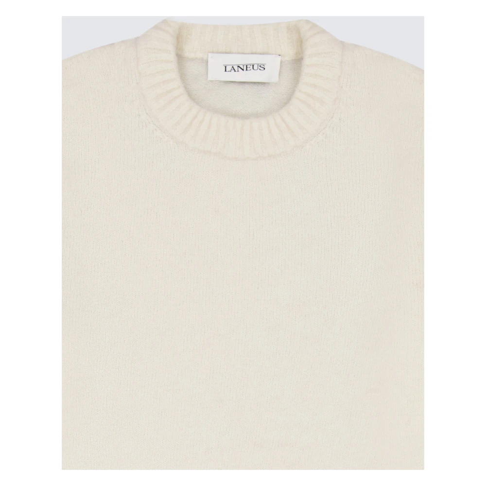 Laneus Alpaca Geborduurde Trui Beige Heren