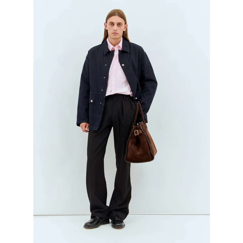 The Row Katoenen Poplin Klassieke Kraag Shirt Pink Heren