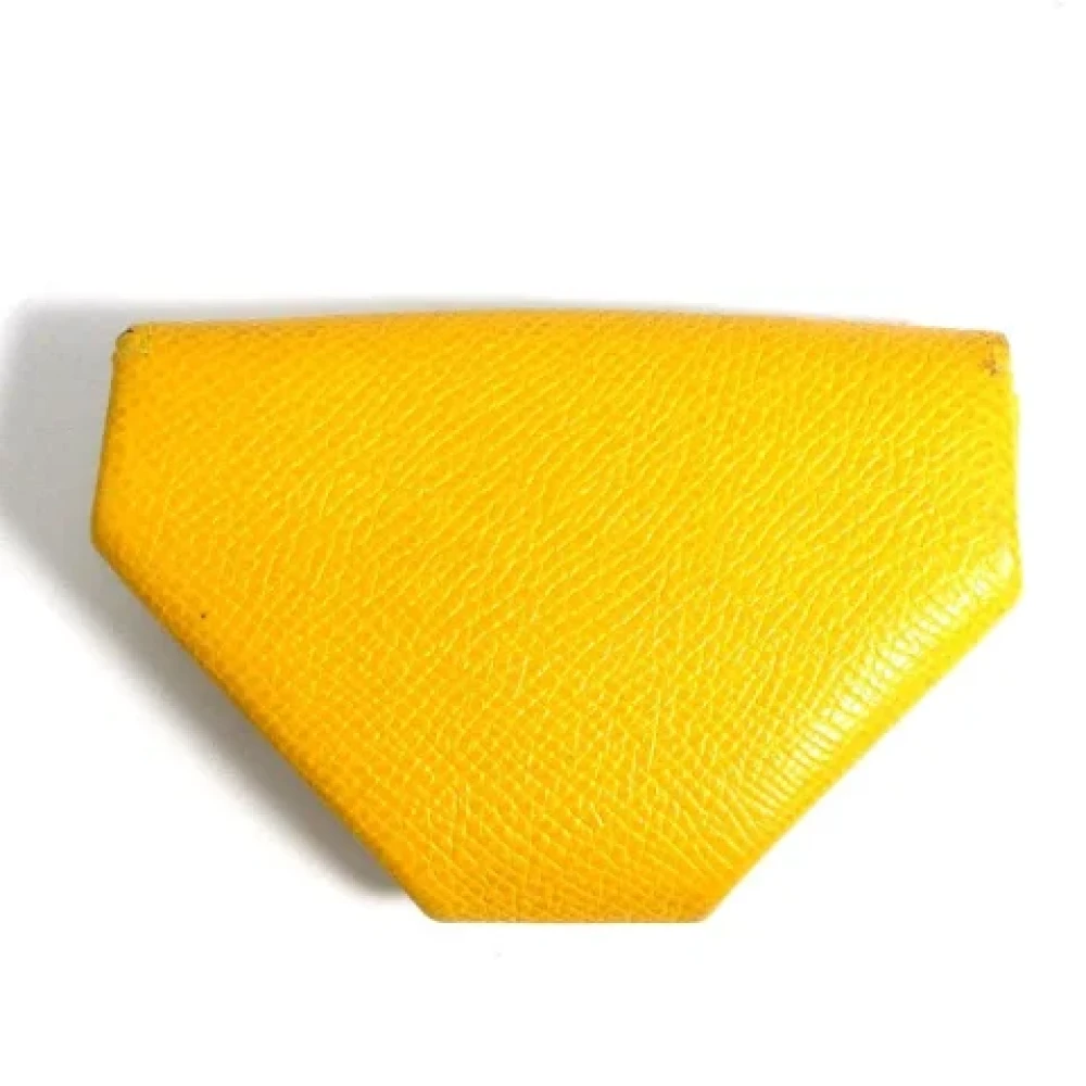 Hermès Vintage Pre-owned Leather wallets Yellow Dames
