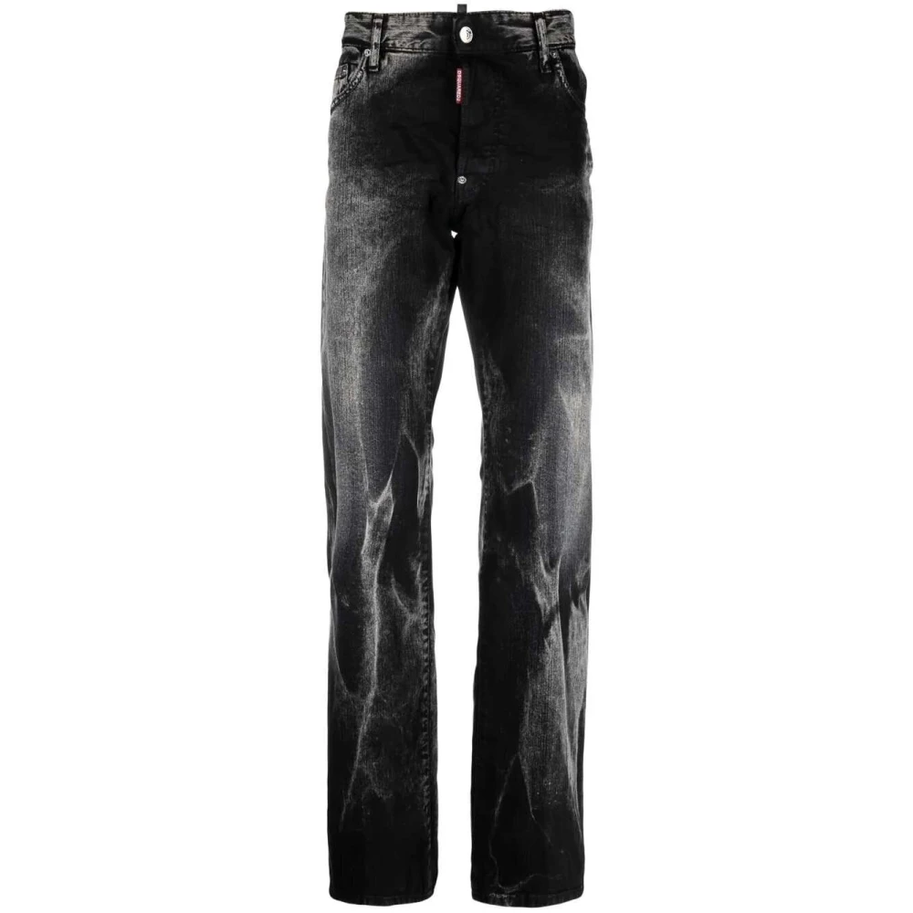 Dsquared2 Straight-Leg Denim Jeans Black Heren