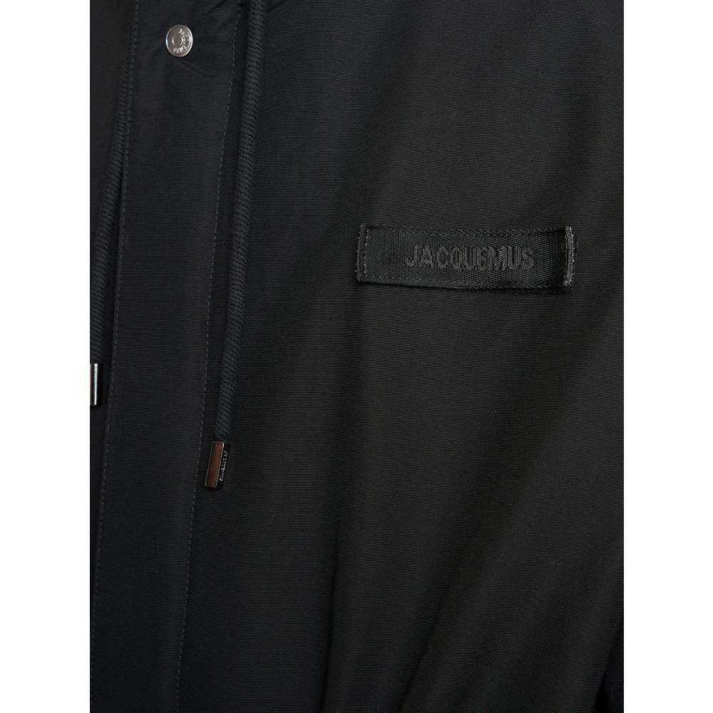 Jacquemus Bruine Parka Jas van Polyamide Black Heren