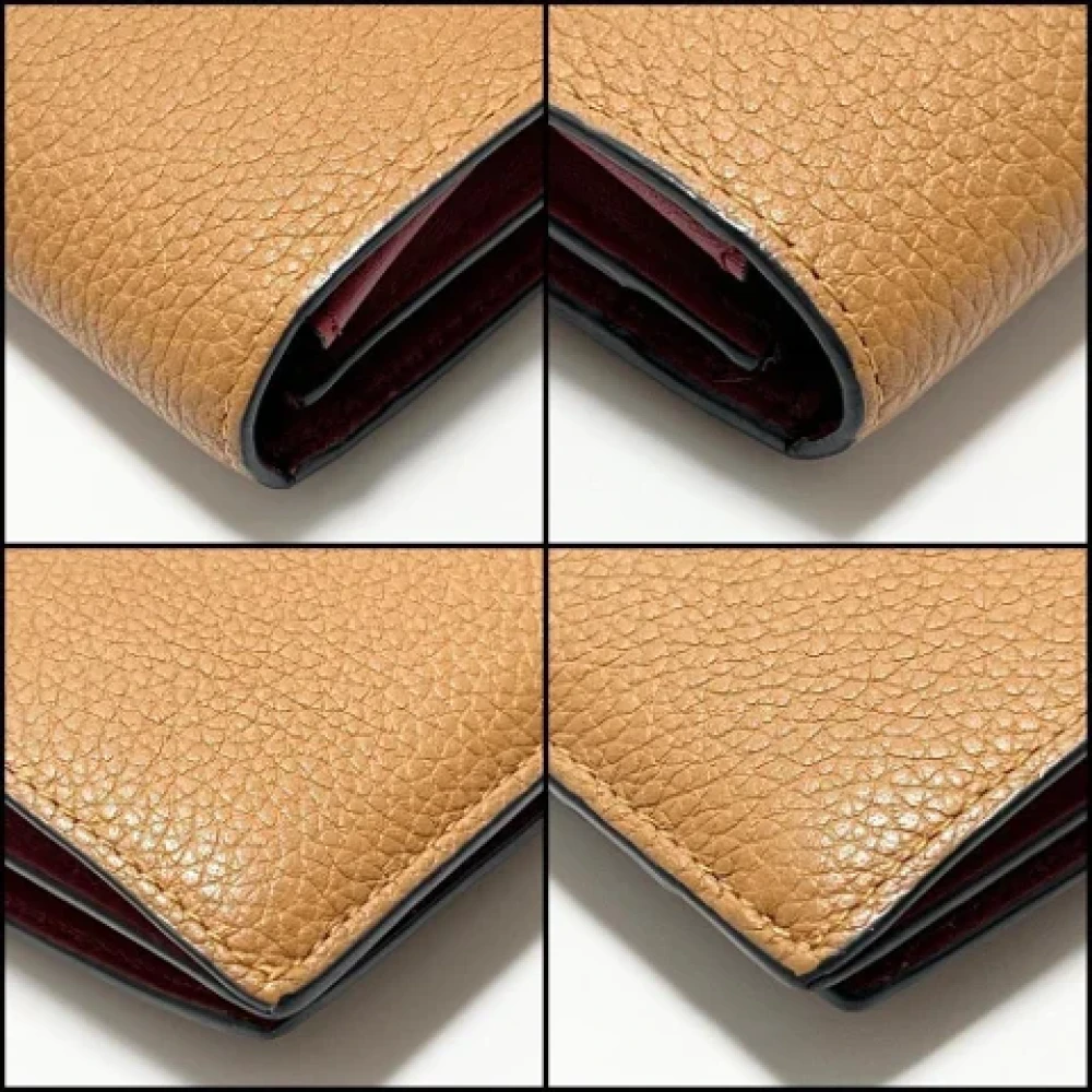 Loewe Pre-owned Leather wallets Brown Dames