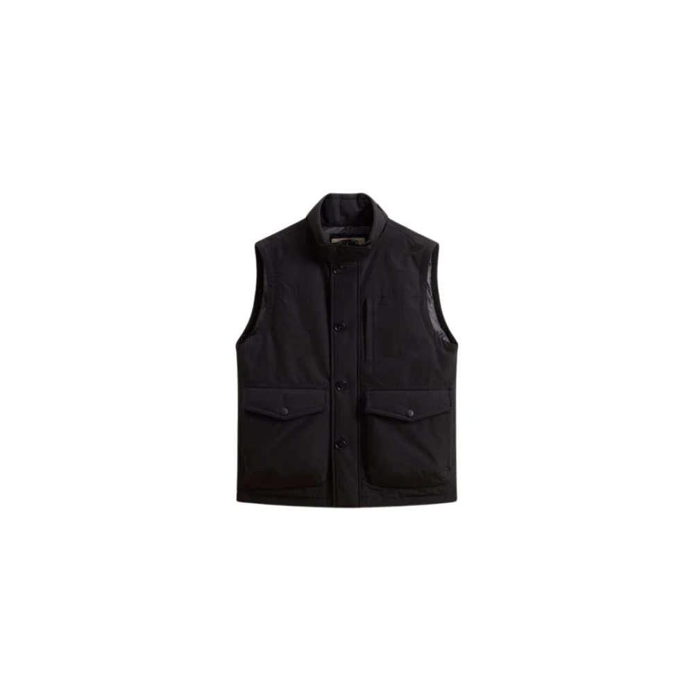 Woolrich Zwarte Ramar Vest voor Mannen Black Heren