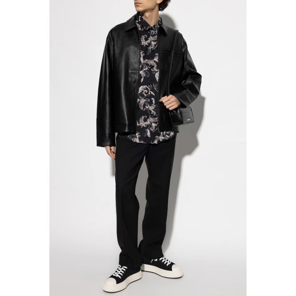 Versace Jeans Couture Overhemd met patroon Black Heren