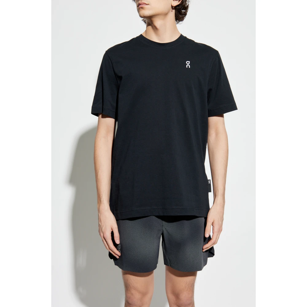 ON Running Trainings T-shirt met logo Black Heren