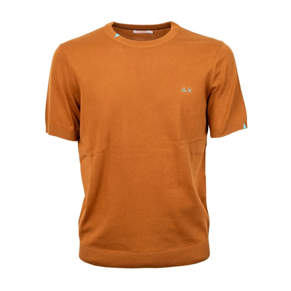 Sun68 Casual T-shirt Orange Heren