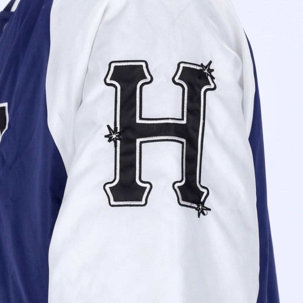 HUF Gewatteerde Satijnen Baseballjas in Marineblauw Blue Heren