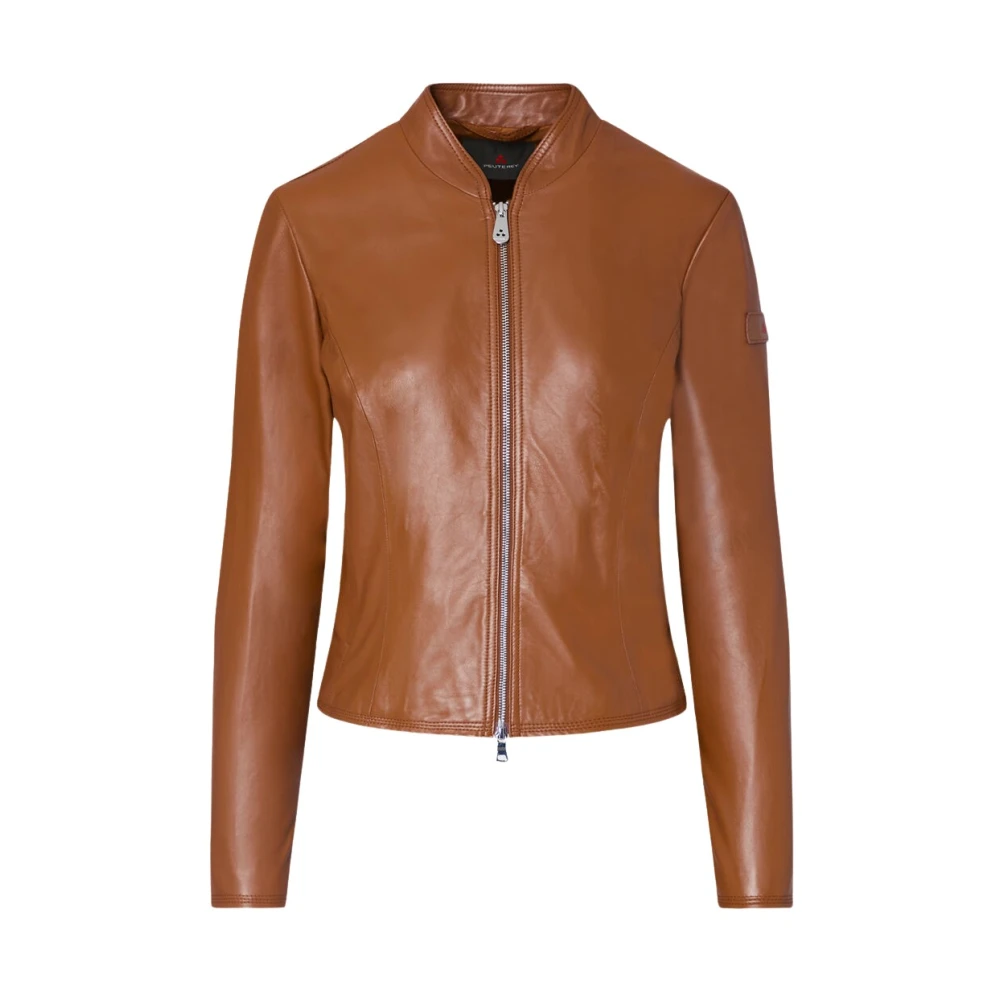 Peuterey Women's Brown Leather Jackets, M, Lover Jacket 07