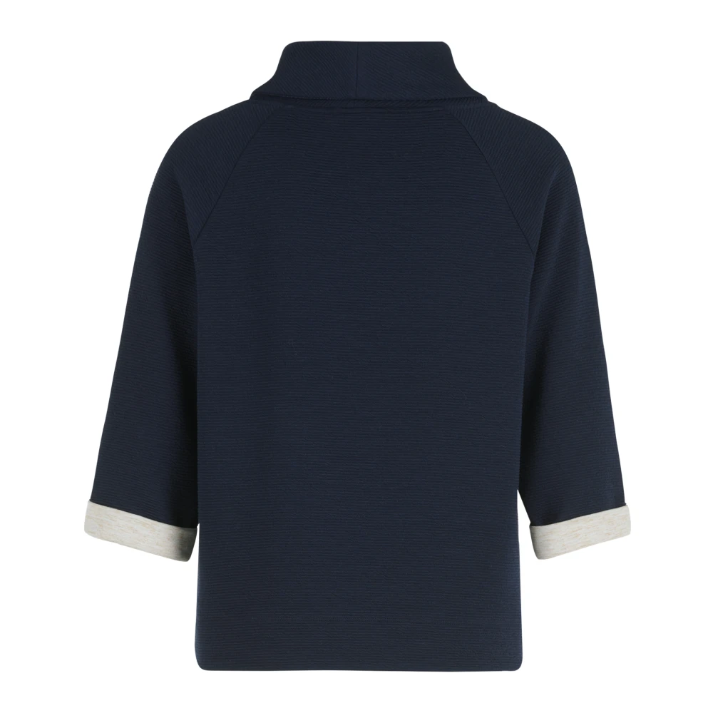 Betty Barclay Trendy Turtleneck Sweatshirt met Glitter Blue Dames
