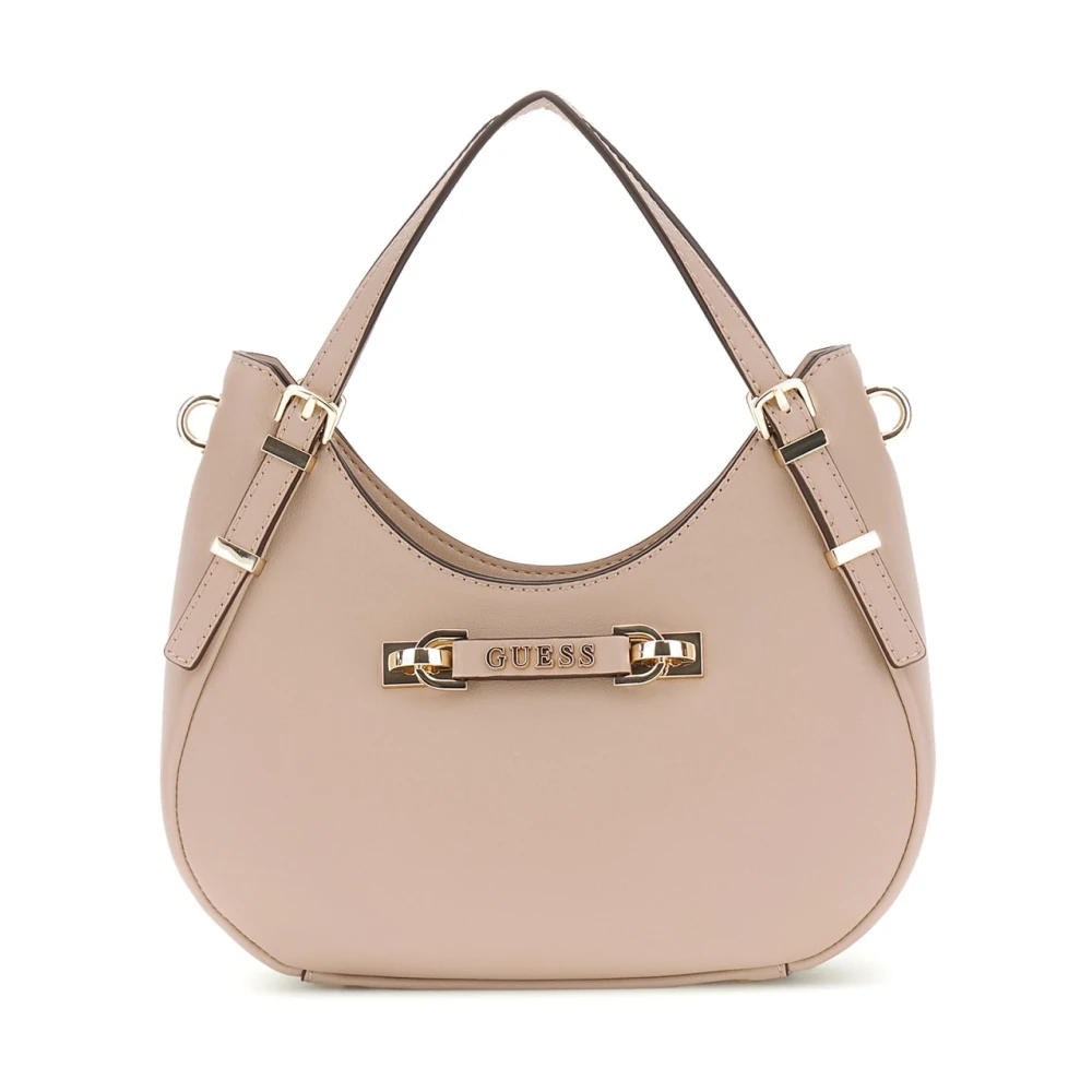 Guess Women's Brown Anadela 3 Compartment Satchel Bag Taupe