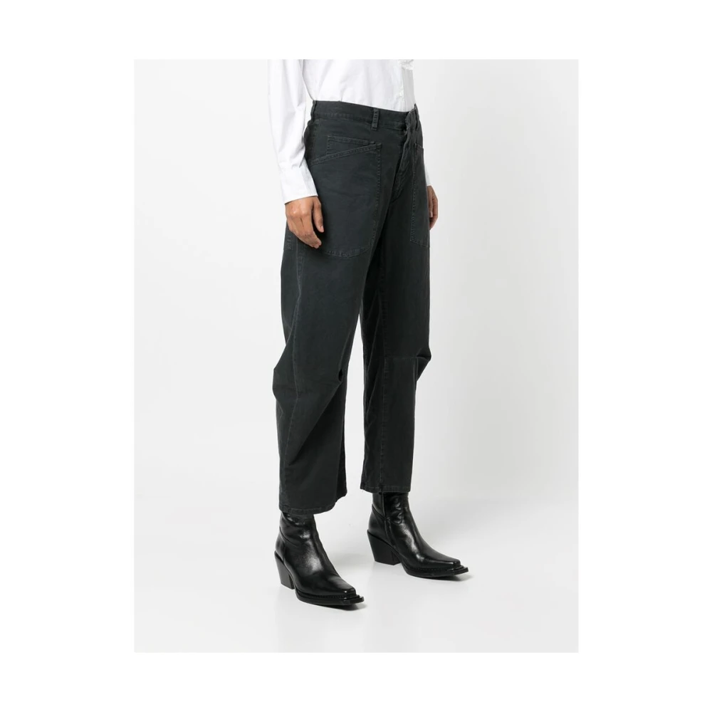 Nili Lotan Grijze Denim Broek Met Gekromde Pijpen Gray Dames