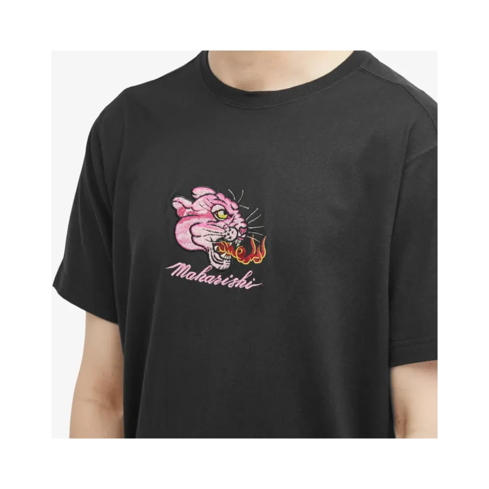 Maharishi Zwarte Panther Chimera Geborduurde Tee Black Heren
