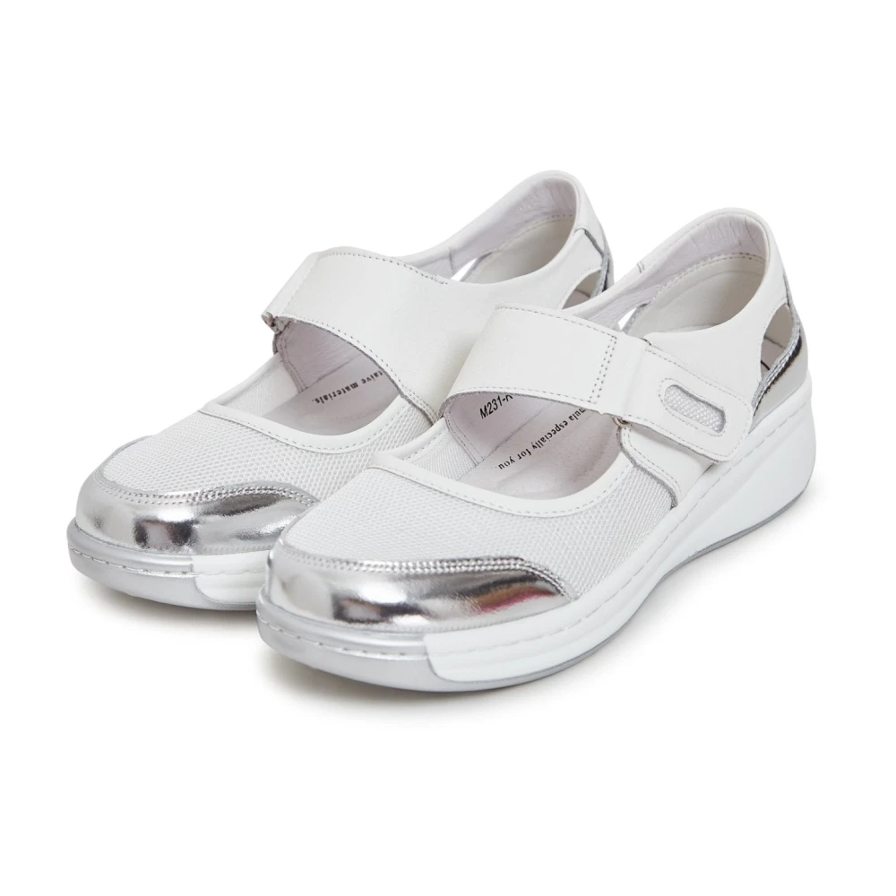 Cesare Gaspari Andningsbara Mesh Sommar Sneakers White, Dam