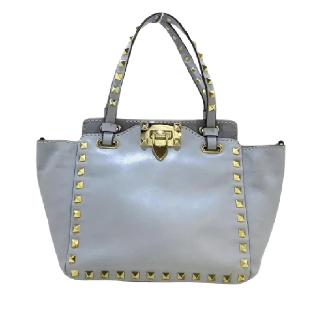 Valentino Vintage Pre-owned Leather totes Gray Dames