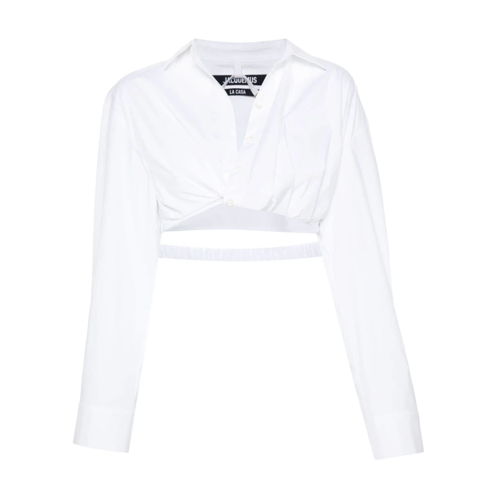 Jacquemus Witte Cut-Out Overhemd White Dames
