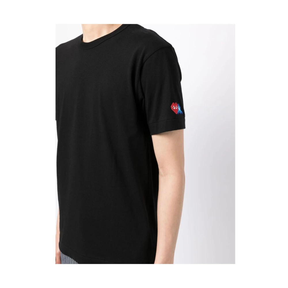 Comme des Garçons Play Logo Patch Katoenen T-Shirt Black Heren