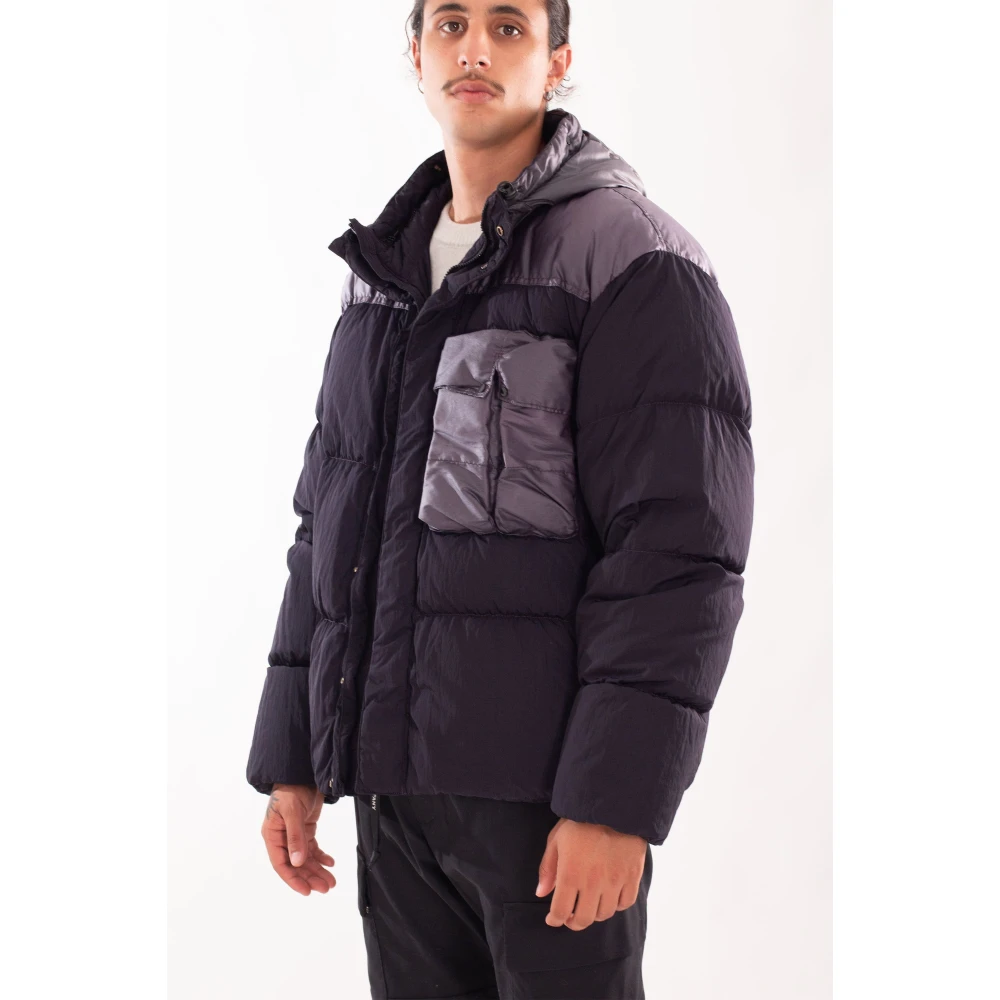 C.P. Company Eco Chrome-R Goggle Down Jacket Blue Heren