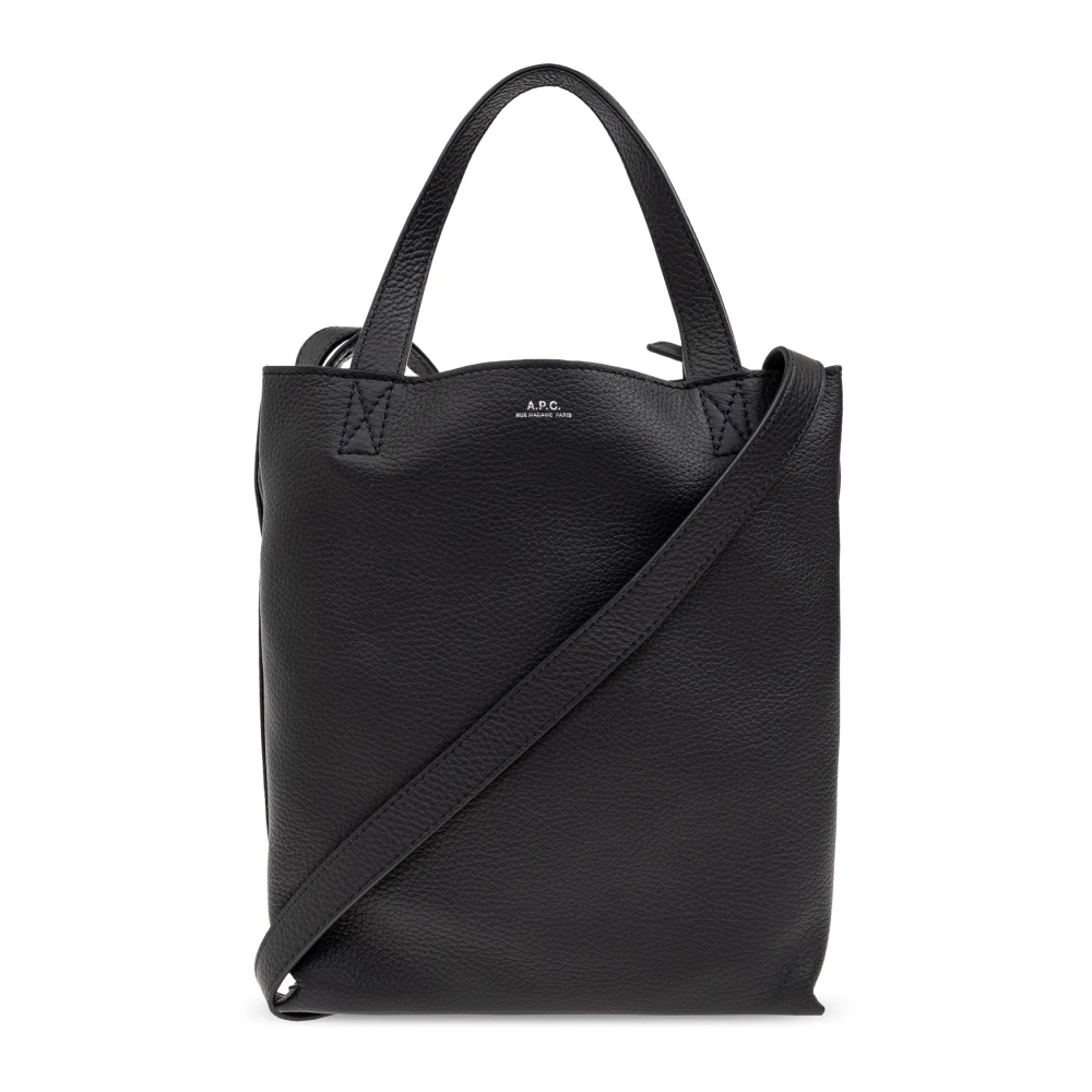 A.p.c. Unisex Black Malko Small Shopper Bag - Shopping Bags - One Size - Bags