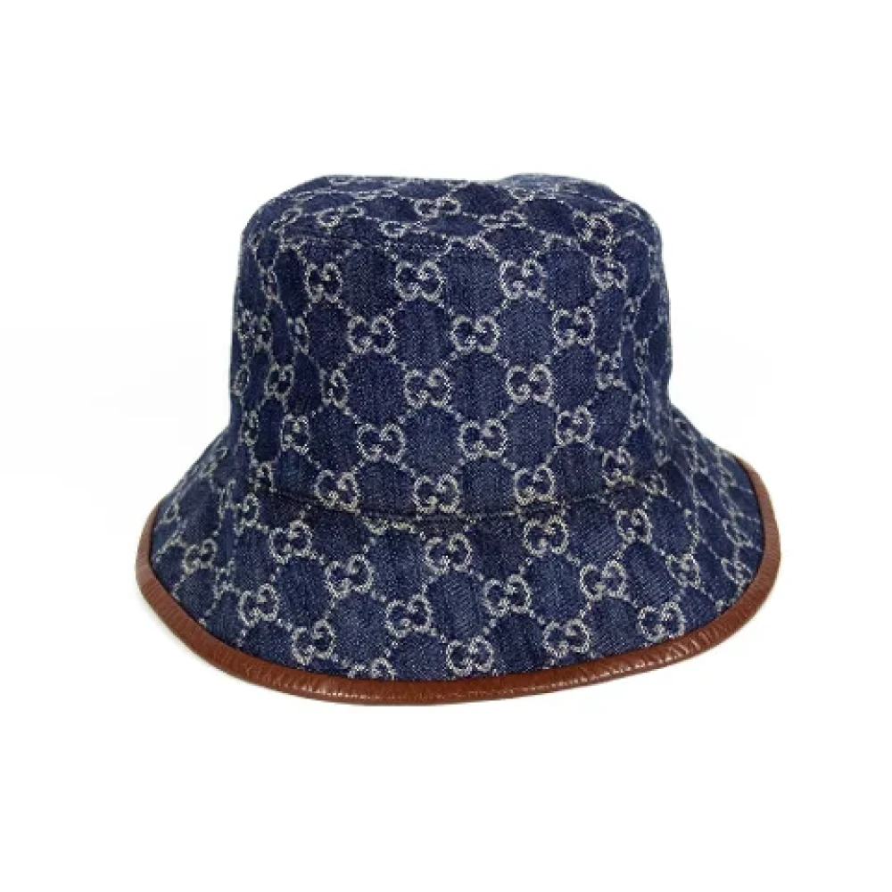 Gucci Vintage Pre-owned Denim hats Blue Dames