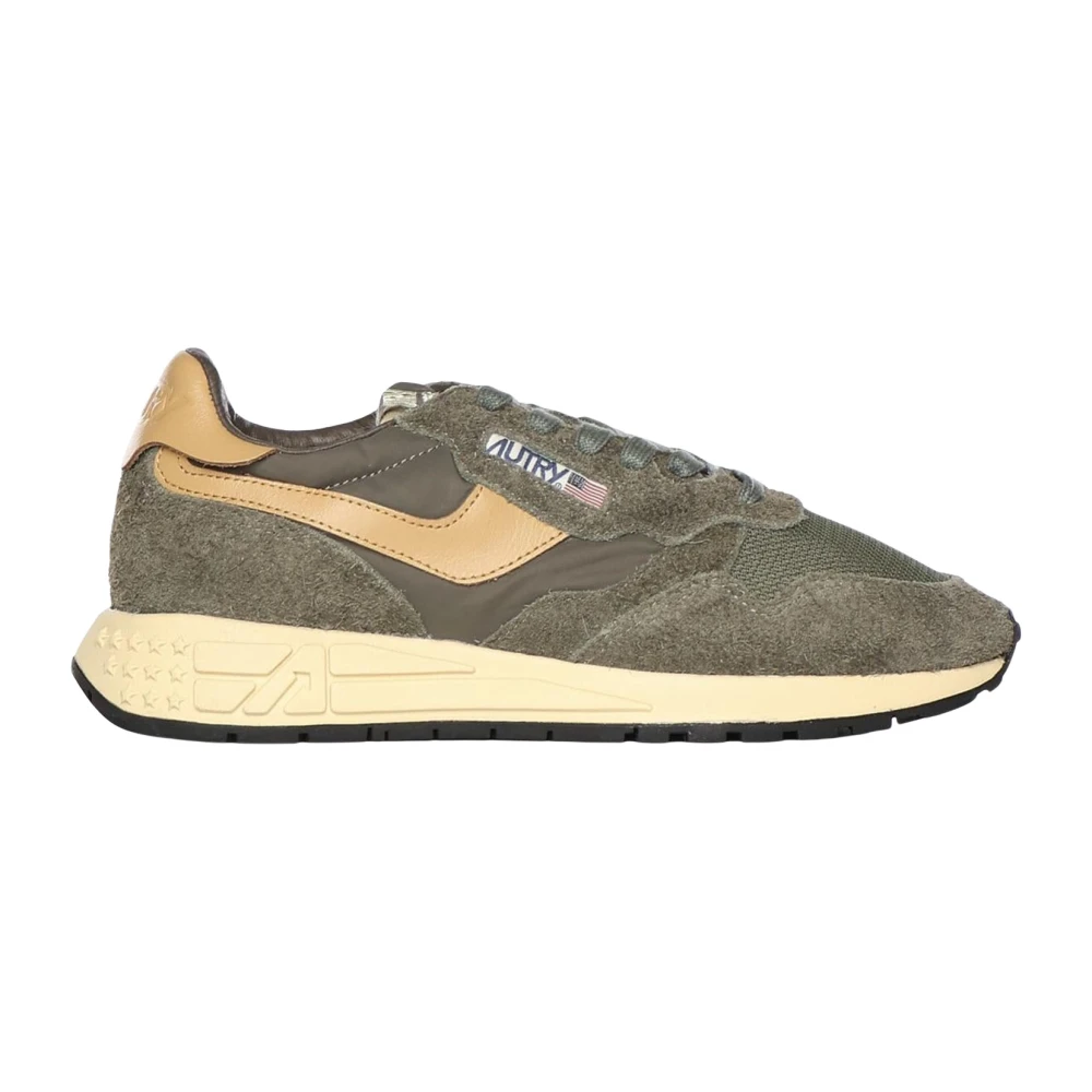 Autry Men's Green Sneakers, 9 Uk, Reelwind Low Trainers