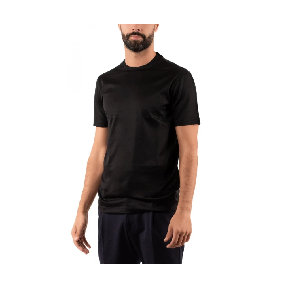 Emporio Armani Heren T-shirt Stijlvol Ontwerp Black Heren