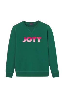 Bomulls Sweatshirt - Grön Stil