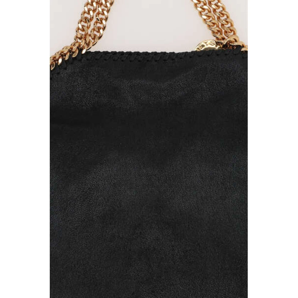 Stella Mccartney Zwarte Shaggy Deer Tote Tas met Gouden Hardware Black Dames
