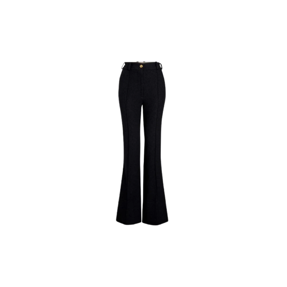 Patou Tweed Wol Katoen Broek Black Dames