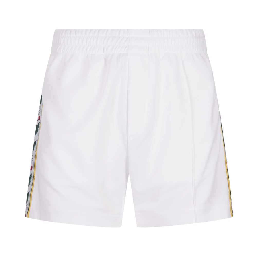 Casablanca Witte Laurel Grafische Shorts White Heren