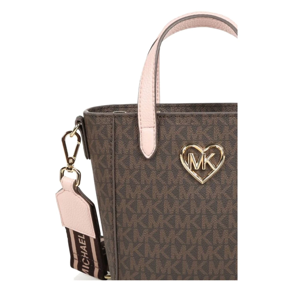 Michael Kors Monogram Print Schoudertas Brown Dames