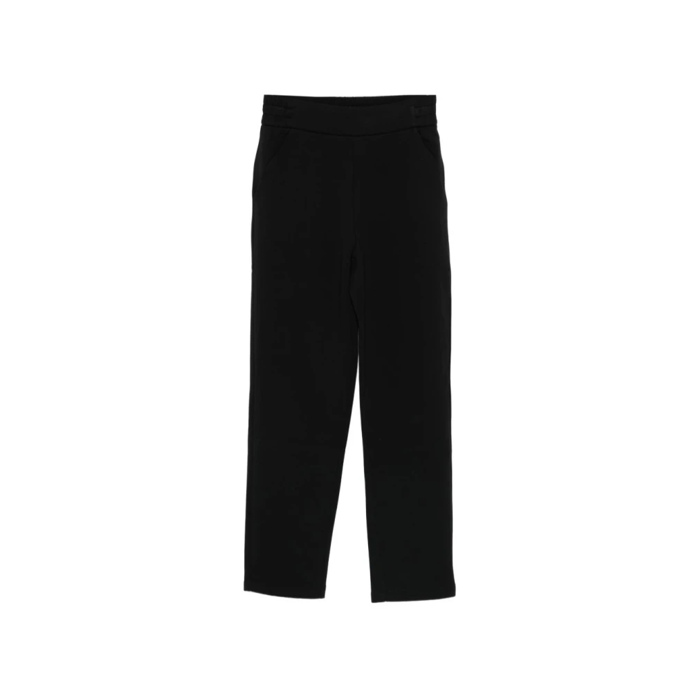 Emporio Armani Vrouw Zwart Broeken Dames, L, Comfort Double Jersey Broek