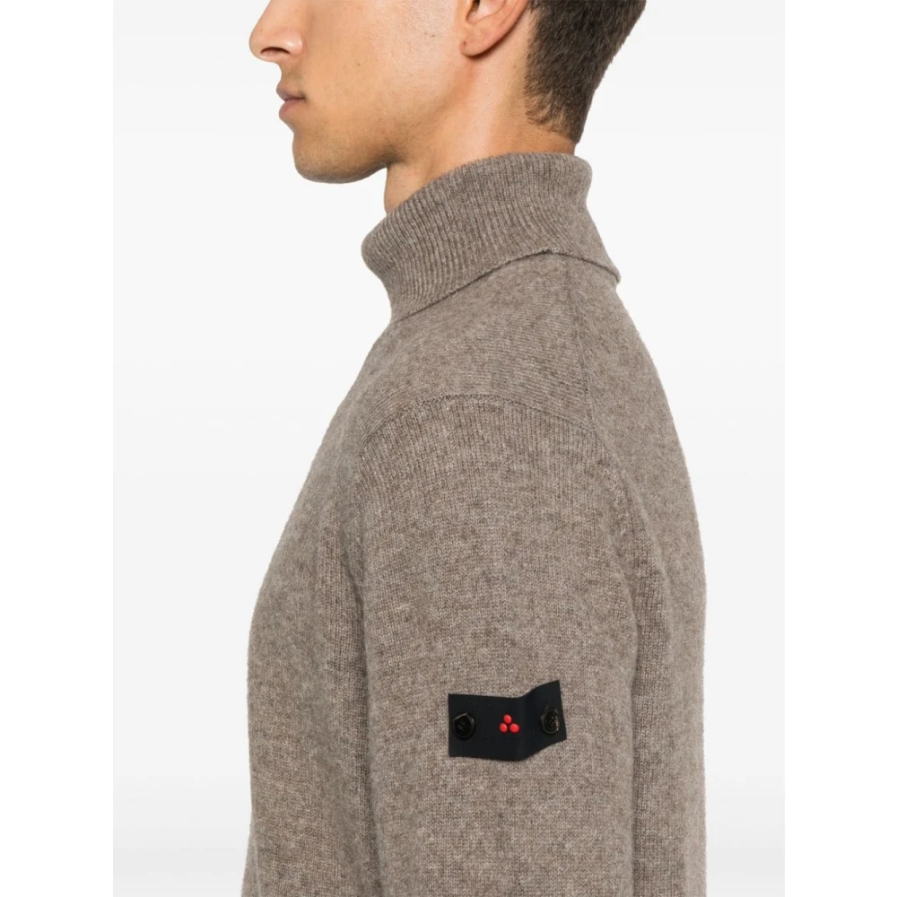 Peuterey Grijze Wollen Blend Gebreide Trui Gray Heren