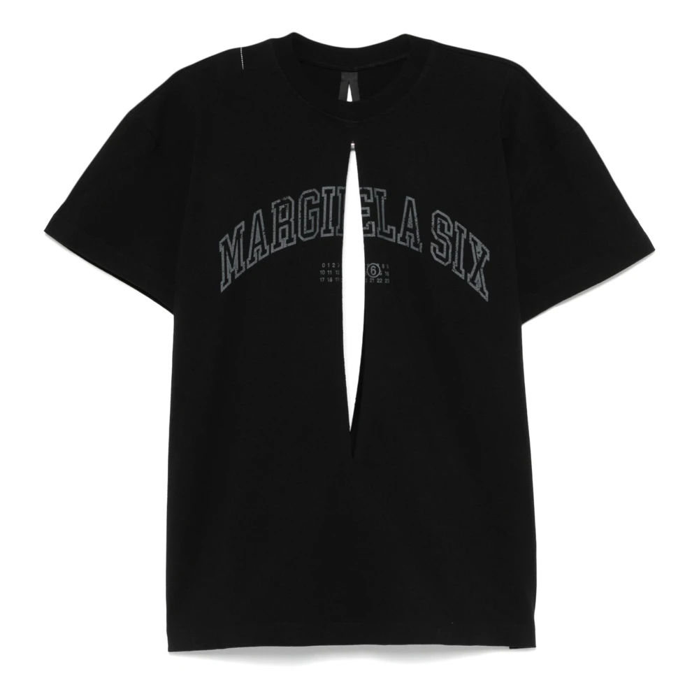 MM6 Maison Margiela Korte mouwen top Black Dames