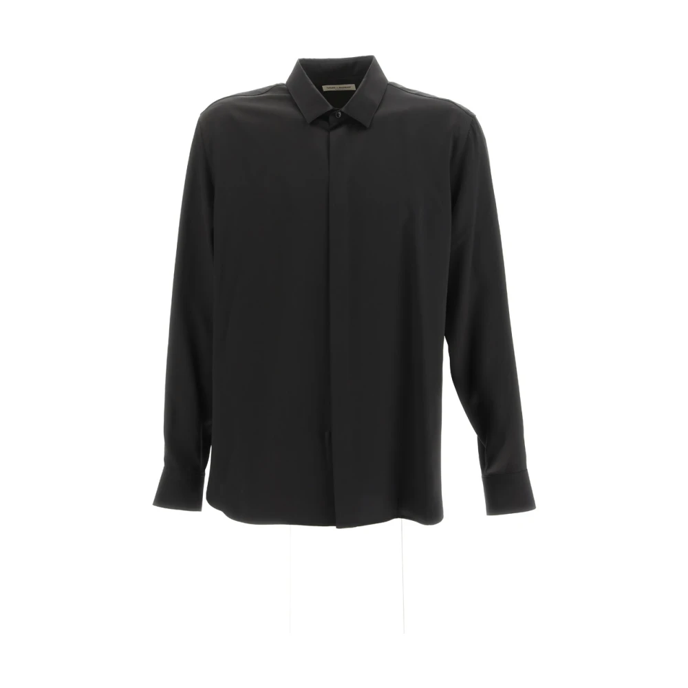 Saint Laurent Yves Kraag Shirt Black Heren
