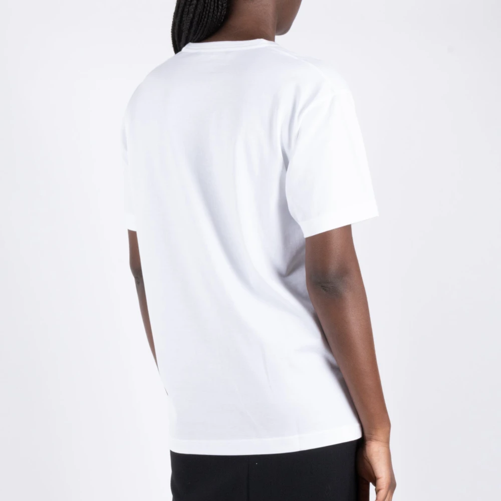 Acne Studios Wit Ronde Hals T-Shirt White Dames