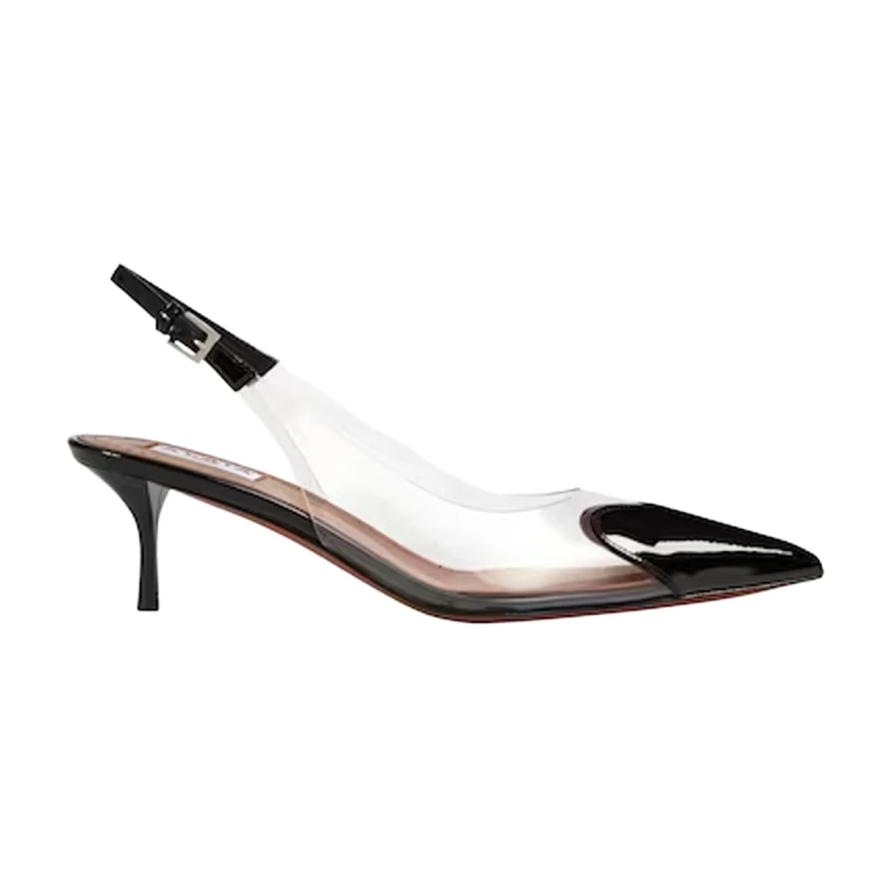 Alaïa Hjärta Slingbacks i Patent Lammhud Black, Dam