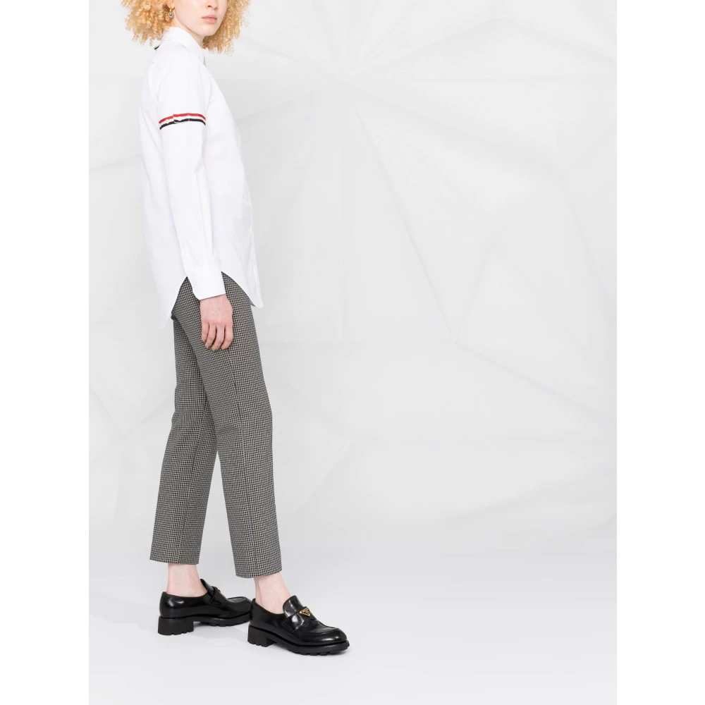 Thom Browne Iconisch Gestreept Overhemd White Dames