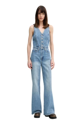 Denim Wide-Leg Jumpsuit