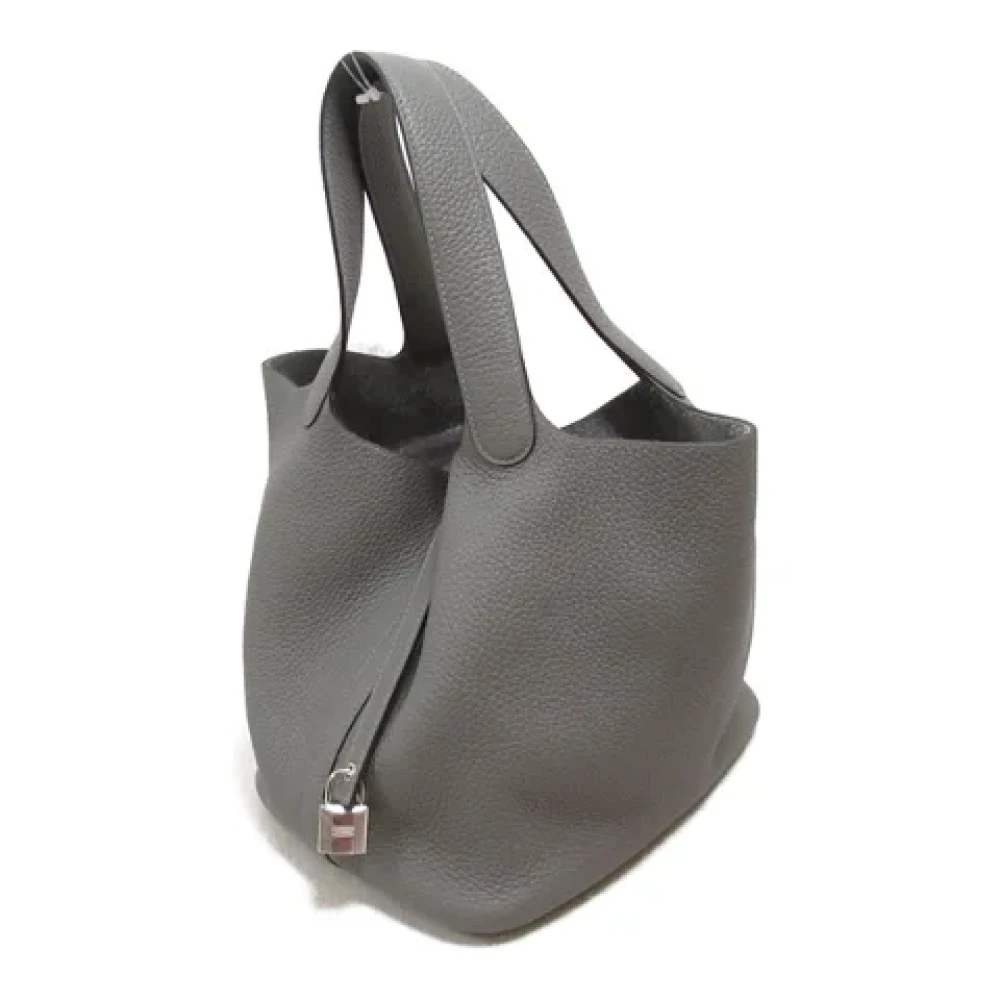 Hermès Vintage Pre-owned Leather totes Gray Dames
