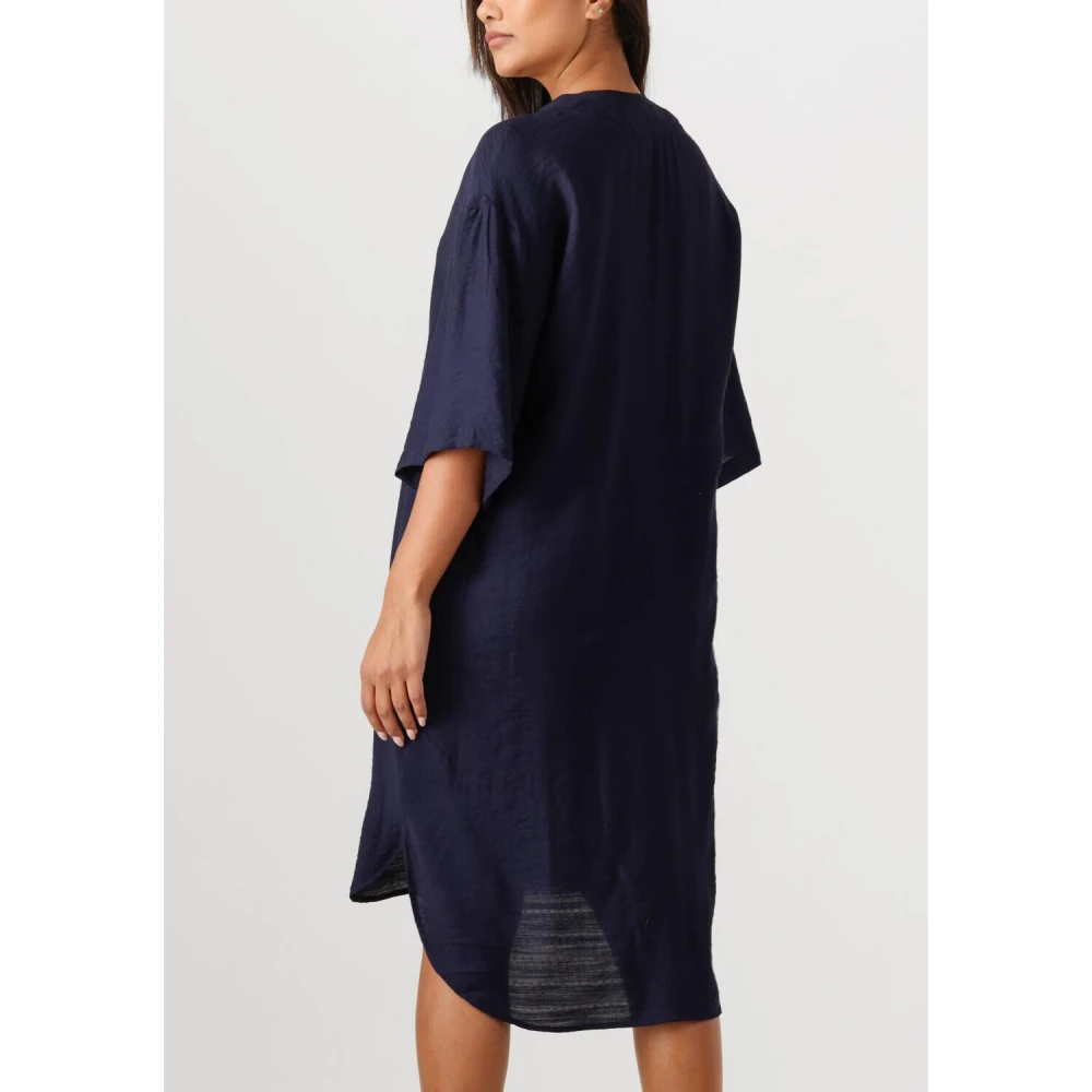 Co'Couture Navy Plooi Tuniek Jurk Blue Dames