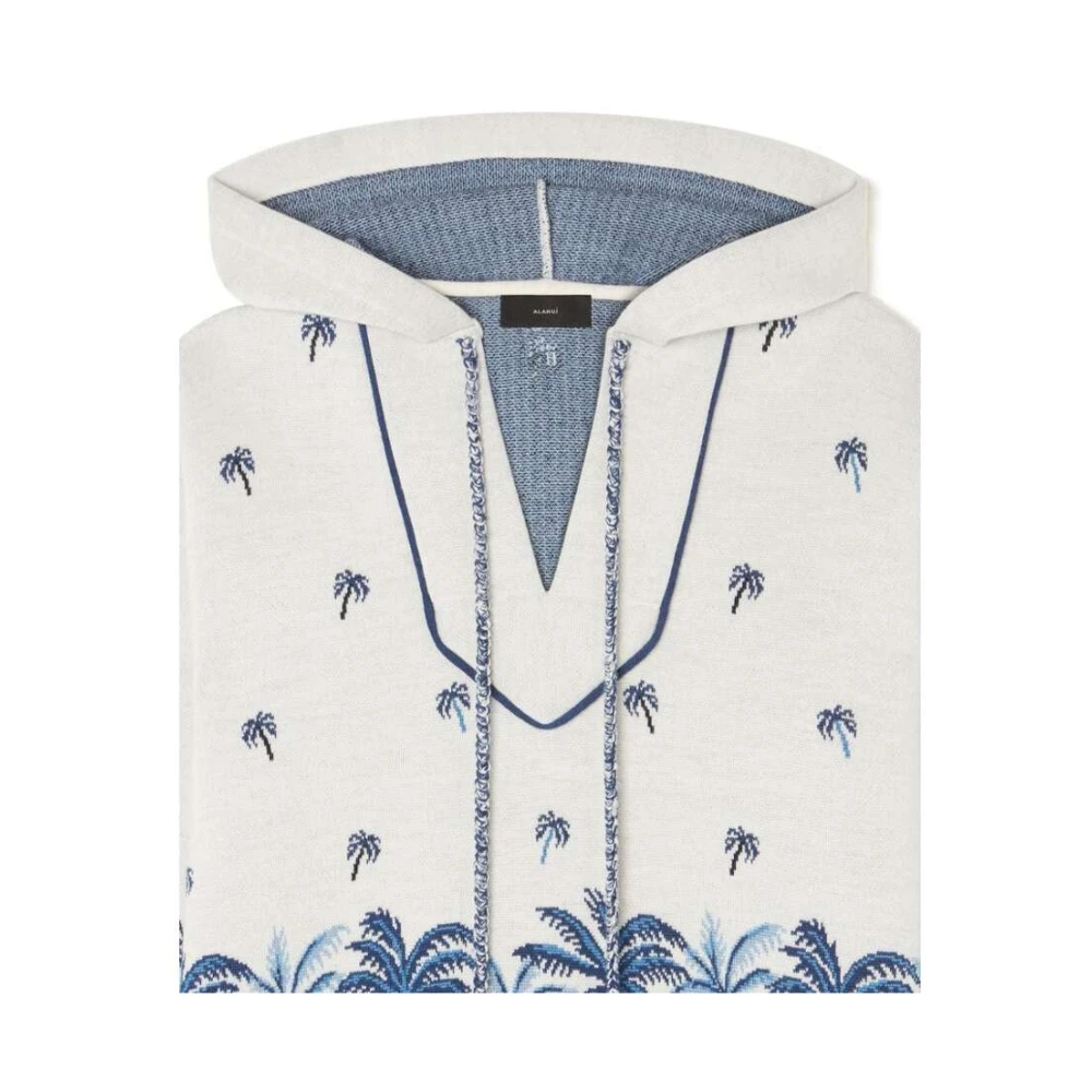 Alanui Hawaii Print Gebreide Sweatshirt White Heren