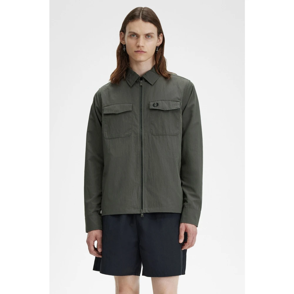 Fred Perry Light Jackets Green Heren