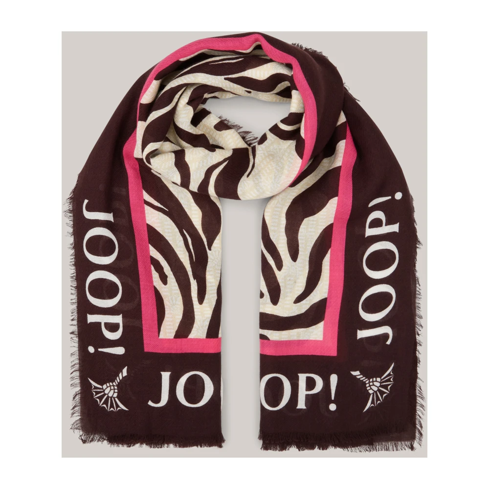 Joop! Zebra Patroon Sjaal met Roze Accents Multicolor Dames