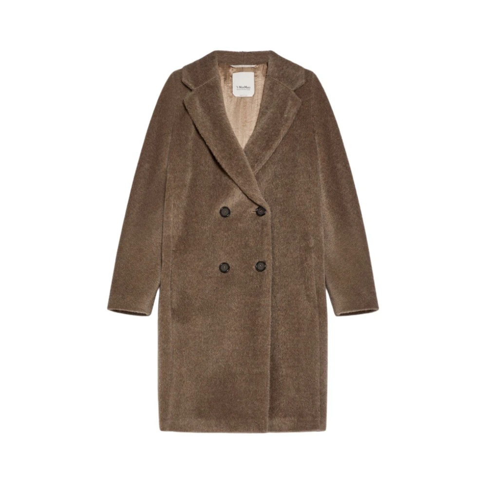 Max Mara Teddy Jas met Reverskraag Brown Dames