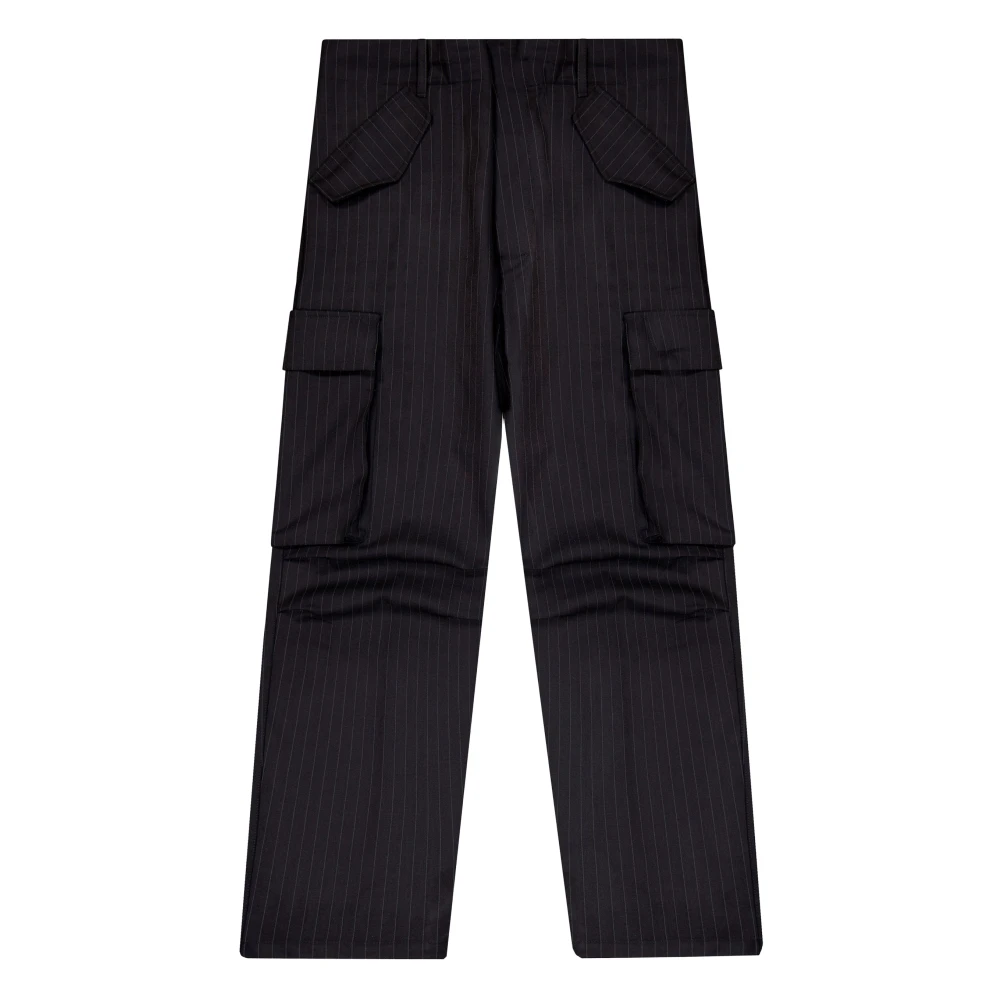 Laneus Cargo Stijl Wol Cargo Broek Black Heren