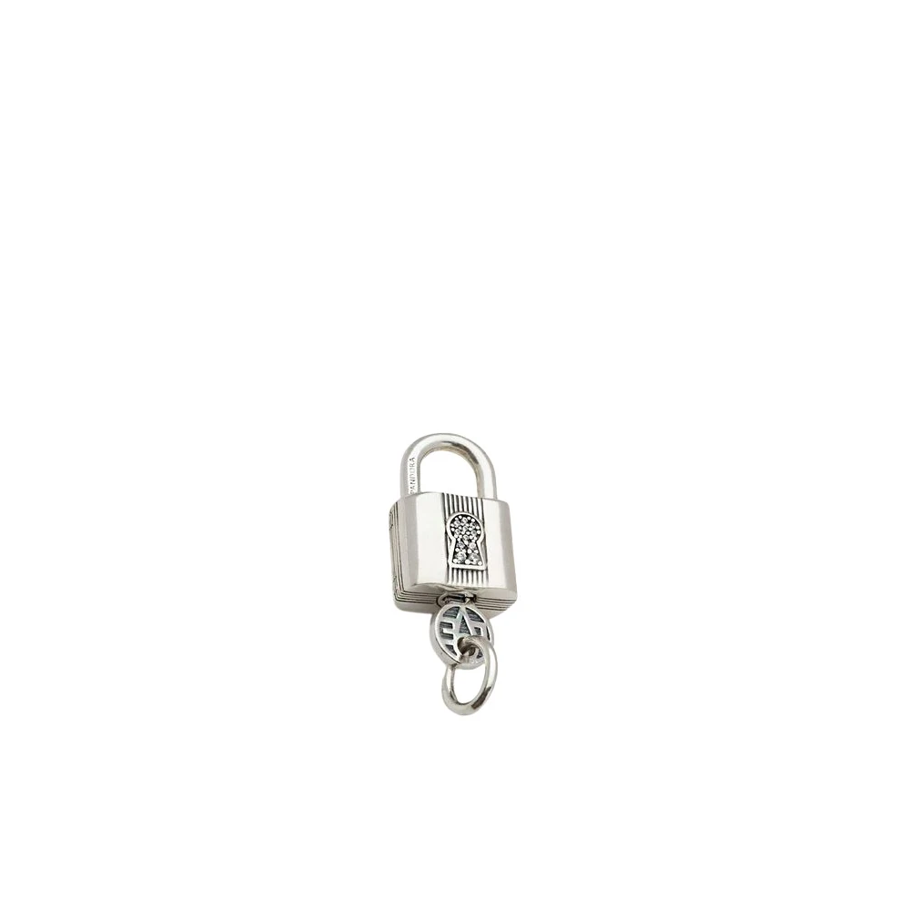 Pandora Padlock And Key Dangle Charm - Female - Bracelets - White - One Size - Accessories